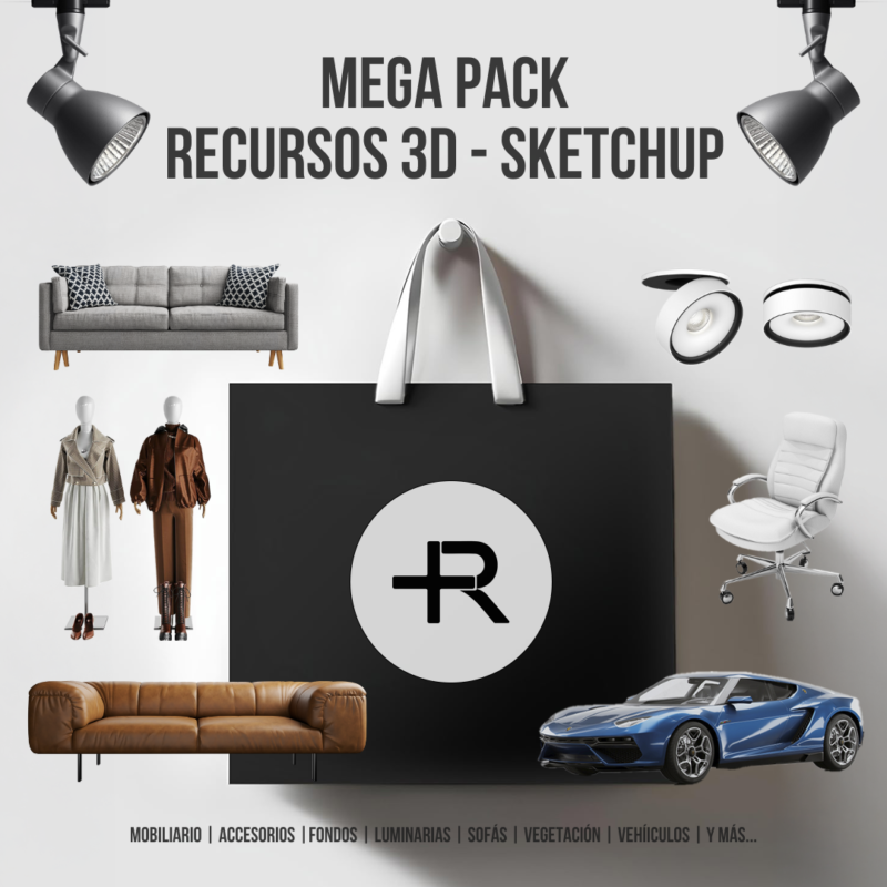 mega pack recursos 3d para sketchup MEGA PACK - RECURSOS 3D PARA SKETCHUP
